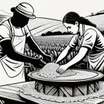 Home 13 마르크스 경제사상 - A detailed illustration of interconnected, intricate gears, representing the "invisible engine" of t...