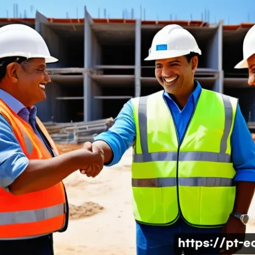 Home 11 케인즈 경제학 이해 - **Government Intervention for Economic Recovery**
A vibrant, bustling construction site in a mod...